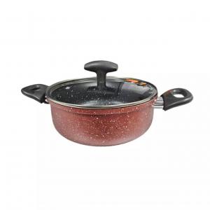 Тенджера rosberg r51318g24, 24см, 4л., мраморно покритие, индукция, бордо меланж