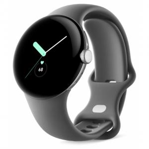 Смарт часовник google pixel watch 41mm (lte) polished silver/charcoal