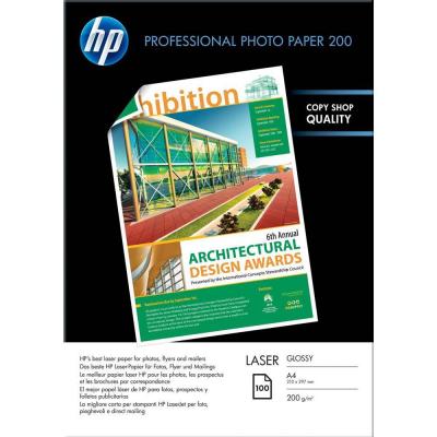 Хартия hp professional glossy laser photo paper 200 gsm-100 sht/a4/210 x 297 - cg966a