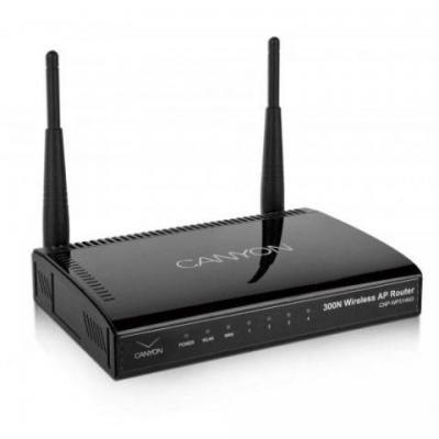 Безжичен рутер wireless router  canyon cnp-wf514n3 ( 1 x wan, 4 x 100mbps lan, ieee 802.11b/g/n)