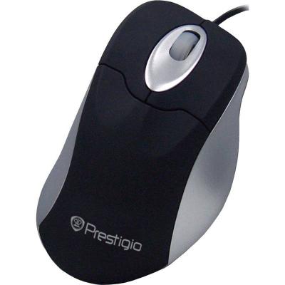 Мишка input devices - mouse prestigio pm41 (cable, optical 800dpi,3 btn,usb), black/silver - pm41bulk