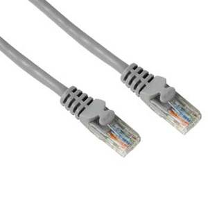 Мрежов пач кабел 0.5м utp сив - hama-46740