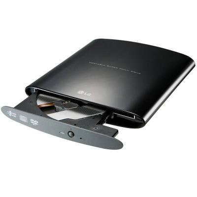 Lg gp08nu6b slim external dvd-rw, super multi, double layer, black - gp08nu6b.auae00b