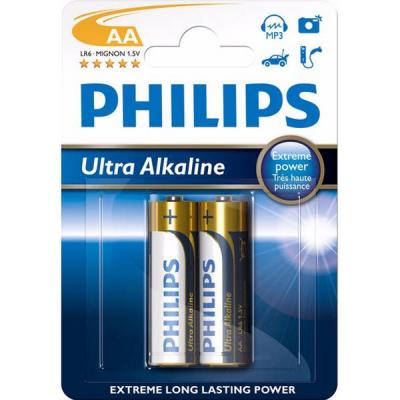 Алкални батерии philips ultra alkaline батерия lr6 aa, 2-blister - lr6e2b/10