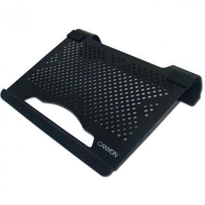 Поставка за лаптоп notebook cooler canyon cnp-ns6b (1 x 80mm, 2500 rpm, 31db, 27 cfm, aluminum panel, black), for up to 16' - cnp-ns6b