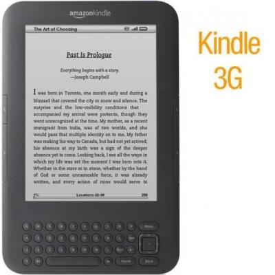 E-book reader amazon kindle 3 3g wireless reading device wi-fi + 3g graphite 6 display with special offers