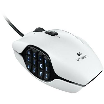 Мишка logitech gaming mouse g600 mmo white - 910-002872