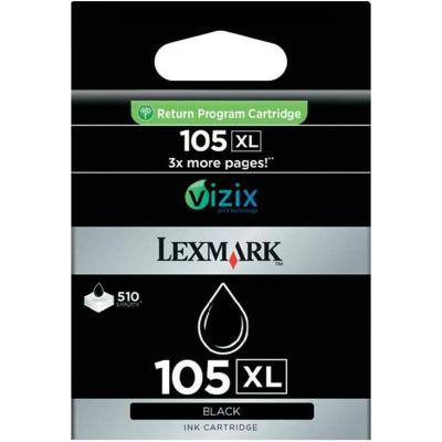 Lexmark black high yiled return programme ink cartridge lexmark #105xl  (510 pages) for pro805/pro905 - 14n0822e