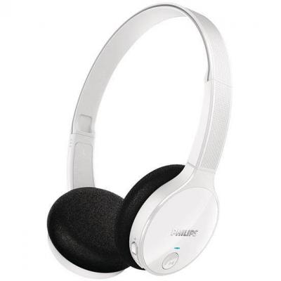 Bluetooth стерео слушалки philips, цвят: бял - shb4000wt