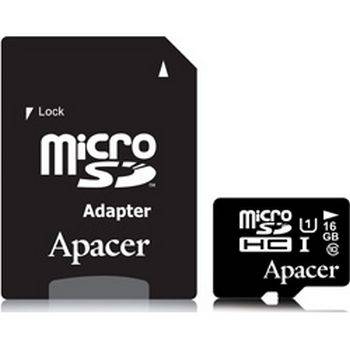 Apacer 16gb micro-secure digital hc uhs-i class 10 (1 adapter) - ap16gmcsh10u1-r