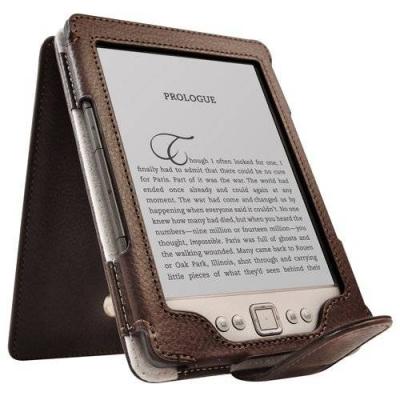 Калъф за e-book reader - casecrown regal flip vertical case (brown) for amazon kindle 4 e-reader - cc-kin4-vr-brn