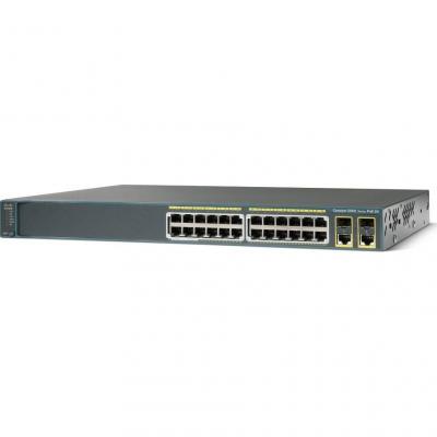 Суич cisco catalyst 2960 plus 24 10/100 poe + 2 t/sfp lan base - ws-c2960+24pc-l