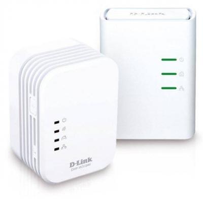 Адаптер d-link powerline av 500 wireless n mini extender, qos, common connect button, wps - dhp-w311av