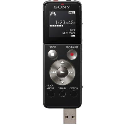 Диктофон sony icd-ux543, 4gb, oled display, linear pcm, memory card slot microsd, direct usb, black - icdux543b.ce7