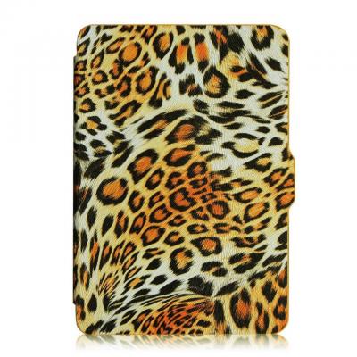 Калъф за kindle paperwhite - slim magnetic flip smartshell case cover for all-new amazon kindle paperwhite 6 - леопардова шарка