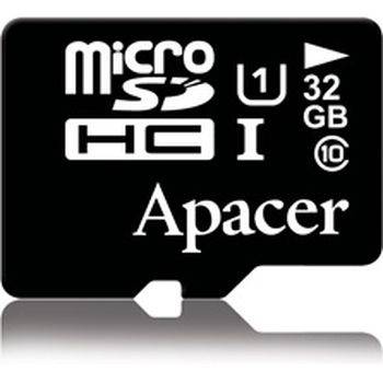 Карта памет apacer 32gb micro-secure digital hc uhs-i class 10 (1 adapter) - ap32gmcsh10u1-r