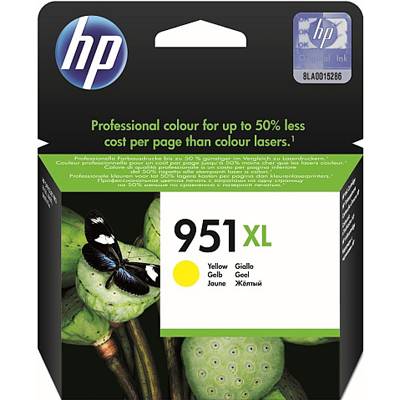 Hp 951xl yellow officejet ink cartridge - cn048ae