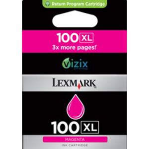 Lexmark #100xl magenta high yield return program ink cartridge for platinum, prestige, prevail, prospect, interact - 14n1070e