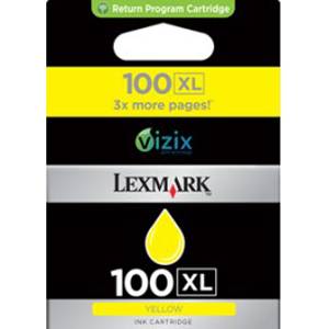 Lexmark #100xl yellow high yield return program ink cartridge for platinum, prestige, prevail, prospect, interact - 14n1071e
