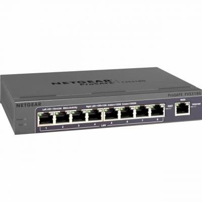 Защитна стена netgear prosafe vpn (up to 5 vpn tunnels) + 8 x 10/100/1000, fvs318g v2 - fvs318g-200eus