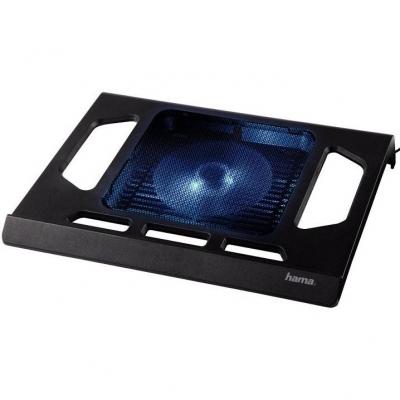 Охлаждаща поставка за лаптоп hama black edition с вентилатор, usb - hama-53070
