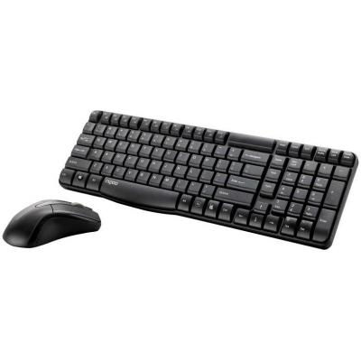 Rapoo x1800 безжичен комплект клавиатура с мишка, черен- rapoo-11582