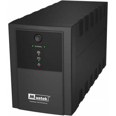 Mustek powermust 1260 ups аварийно захранване 1200va/600w iec/schuko (шуко)- line-interactive