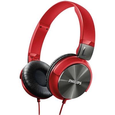 Слушалки philips с лента за глава, dj style цвят червен - shl3160rd