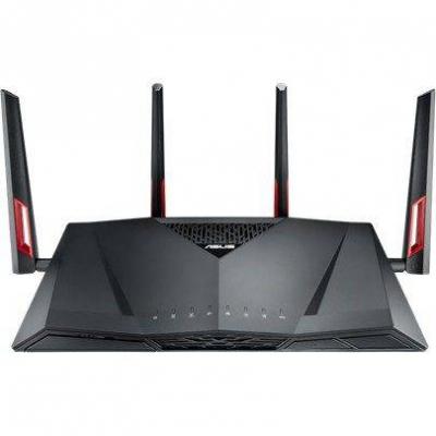 Безжичен рутер asus rt-ac88u, wi-fi ac3100 dual-band router with aiprotection powered by trend micro, 8 gigabit lan ports, 90ig01z0-bm3100