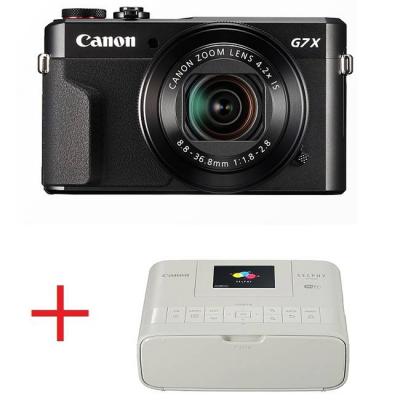 Цифров фотоапарат canon, powershot g7x mark ii + canon selphy cp1200, aj1066c002aa_aj0600c002aa