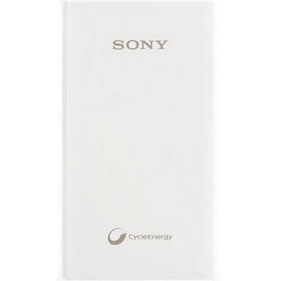 Преносимо зарядно устройство с usb, sony portable power supply, 5000mah, бяло, cp-v5aw