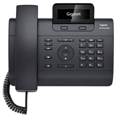 Телефон voip gigaset de310 ip pro, 2 линии, черен, 1010045