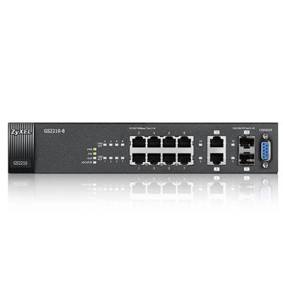 10 портов комутатор zyxel gs-2210-8 layer2+ gigabit ethernet, zyxel-gs2210-8