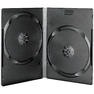 Dvd-box 14 mm двойна черна за dvd - в кашон 100 броя