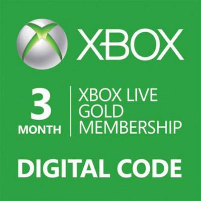 Ваучер xbox live за 3 месеца, gold card digital code