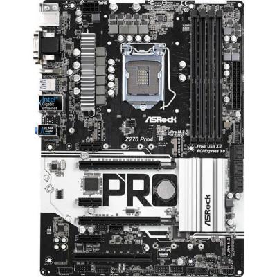 Дънна платка asrock z270 pro4, intel lga 1151, ddr4, pci express