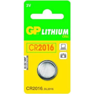 Литиева - бутонна батерия, cr 2016, напрежение 3v, 1 брой в блистер, gp-bl-cr-2016-1pk