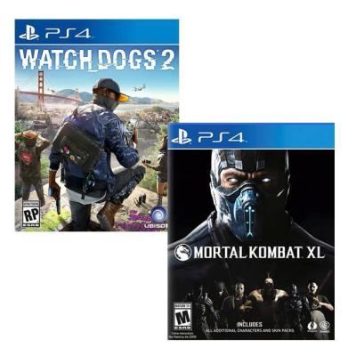 Игра watch dogs 2 за playstation 4+игра mortal kombat xl ps4