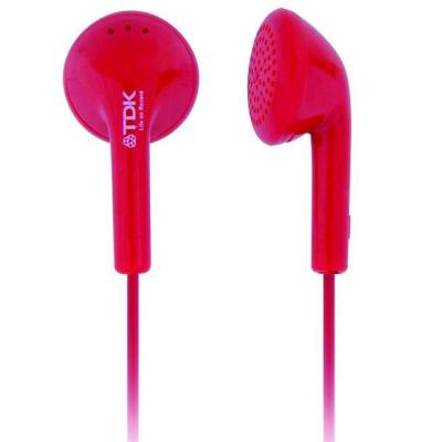 Слушалки tdk eb5 stereo earphones ear bud, червени