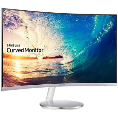 Монитор samsung c27f591fdux, 27 инча curved va led, 4ms, 1920x1080, dp, hdmi, d-sub, 250cd/m2, mega dcr, 178/178, бял, lc27f591fduxen