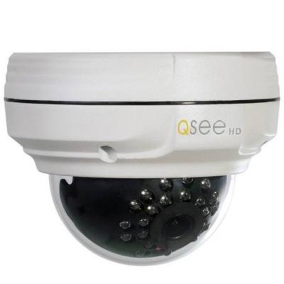 Водоустoйчива куполна ip камера q-see, мрежова, 3.0mp, 1/3 cmos, 3.6мм, ir-20м, бяла, qtn8038d
