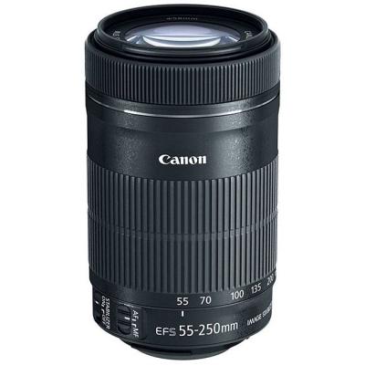 Обектив canon lens ef-s 55-250mm f/4-5.6 is stm, черен, ac8546b005aa