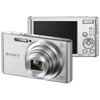 Цифров фотоапарат sony cyber shot dsc-w830 silver + transcend 8gb micro sdhc uhs-i premium (with adapter, class 10), dscw830s.ce3_ts8gusdu1