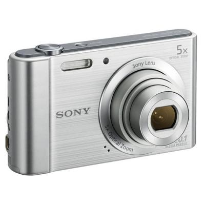 Цифров фотоапарат sony cyber shot dsc-w800 silver + transcend 8gb micro sdhc uhs-i premium (with adapter, class 10), dscw800s.ce3_ts8gusdu1