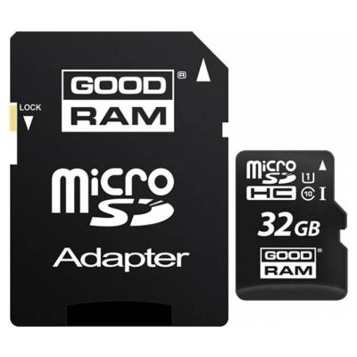 Карта памет goodram 32gb micro card class 10 uhs i + adapter, m1aa-0320r11