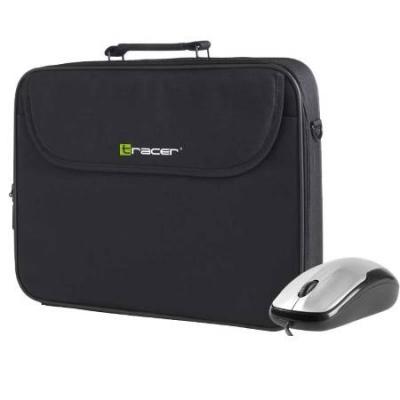 Чанта за лаптоп tracer bonito bundle 15-15.6 инча - черна + подарък мишка