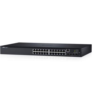 Комутатор dell networking n1524, 24x 1gbe + 4x 10gbe sfp+ fixed ports, stacking, io to psu airflow, ac, 210-aevx