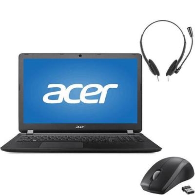 Лаптоп acer aspire es1-533, 15.6 инча hd, 4gb, 1tb, черен + мишка trust carve wireless + слушалки trust ziva chat headset, черни