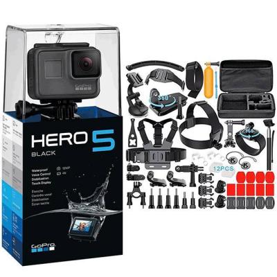 Gopro hero 5 black спoртна камера+ аксесоари 19 в 1 за gopro, action camera accessories kit for go pro hero