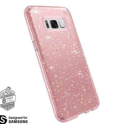 Протектор speck presidio за samsung galaxy s8 plus, удароустойчив, clear gold glitter/rose pink, sps8pclrp